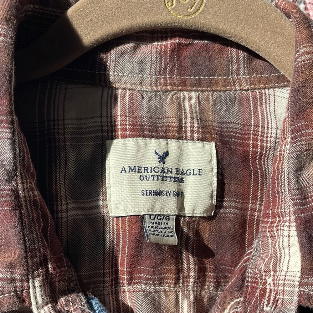 American eagle womens Casual Plaid Shirt - Picture 3 of 4